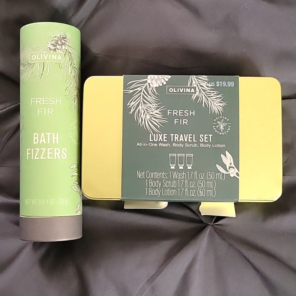 Bath fizzers and body lotion gift set